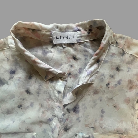Beautiful Bella Dahl Button Down Blouse Top Size Large Spring 100% Rayon Femine - Picture 4 of 6